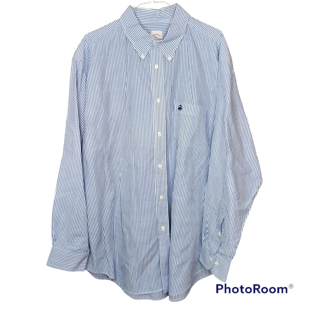 Brooks Brothers 346 Men’s Striped Casual Button Down Shirt Size XL
